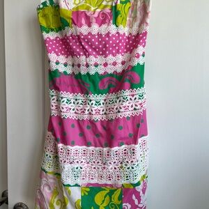 Lilly Pulitzer Pink and Green Floral Dress